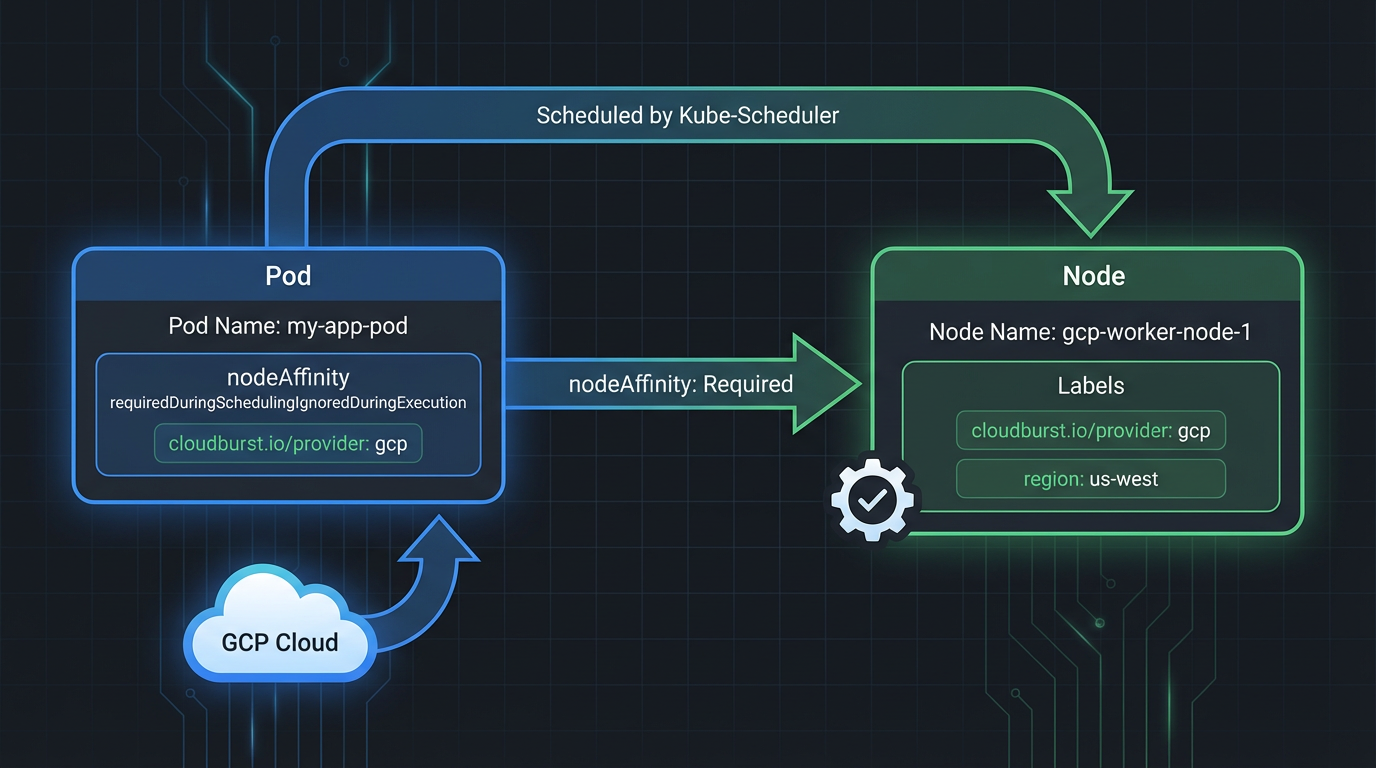 Pod with nodeAffinity targets nodes by provider or NodePool