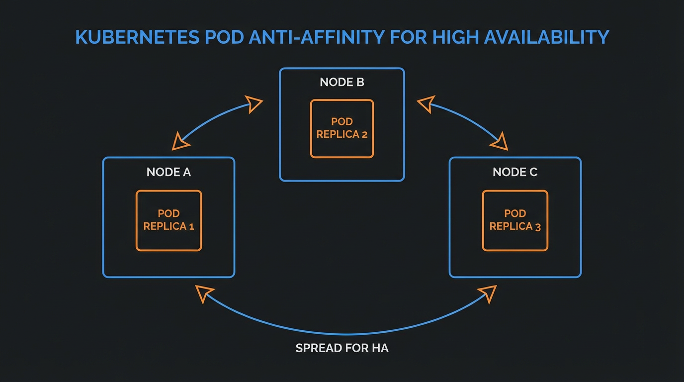 Replicas spread across nodes for high availability
